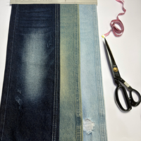 Kain Denim Lebar 190Cm 98 Persen Katun Ultra Tinggi Alami Bernapas Kain Denim Mercerized Dalam Bentuk Gulungan