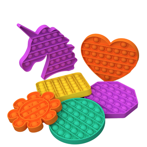 Jouet sensoriel <span class=keywords><strong>Pop</strong></span> <span class=keywords><strong>It</strong></span> arc-en-ciel en silicone, jouet à bulles à presser, jeu d'échecs anti-stress pour enfants - Product Image 1