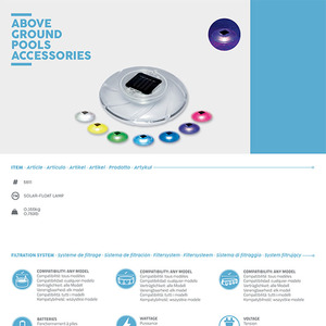 <span class=keywords><strong>Bestway</strong></span> 58111 <span class=keywords><strong>LED</strong></span> Lampes Solaires Multicolore Alternant Étanche Flottant Lampe de Piscine Accessoires pour Jardin Extérieur - Product Image 2