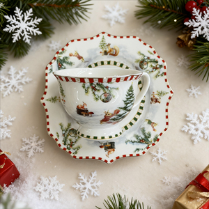 <span class=keywords><strong>Service</strong></span> <span class=keywords><strong>de</strong></span> table <span class=keywords><strong>de</strong></span> <span class=keywords><strong>Noël</strong></span> festif - Assiettes et tasses en porcelaine avec motifs <span class=keywords><strong>de</strong></span> poinsettia, <span class=keywords><strong>de</strong></span> chaussette et <span class=keywords><strong>de</strong></span> cloche (motif flocon <span class=keywords><strong>de</strong></span> neige rouge et or) - Product Image 6