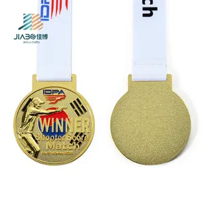 3D özel çinko alaşım kore rekabet çekim spor madalyaları altın kazanan madalya ile şerit çekim için