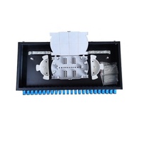 482*200*45mm dengan SC Duplex adapter 1U 24 Port 48 Core Rack Type Optical Patch Panel