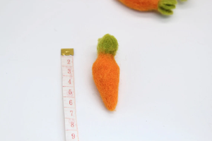 Mignonne décoration de Pâques ornement personnalisé peluche 6cm fait à la main 100% aiguille feutrage boule <span class=keywords><strong>laine</strong></span> feutre carottes pour cadeau de douche de bébé - Product Image 2