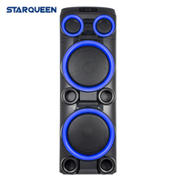 STARQUEEN Nouvelle Enceinte Portable à Moule Exclusif, Enceinte Bluetooth en Bois, Grande Enceinte Puissante avec Lumières Laser