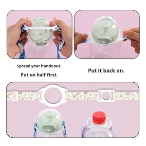 Correa portátil <span class=keywords><strong>de</strong></span> poliéster dos en uno para botella <span class=keywords><strong>de</strong></span> agua para niños, conveniente diseño cruzado para facilitar su transporte - Product Image 4