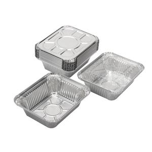 Disposable Aluminum Foil <b>Lunch</b> Box 430ml Rectangle Takeout Container For Picnic - Product Image 2