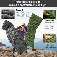 Matelas de Camping Gonflable Autogonflant avec Pompe à Pied, Tapis de Couchage Ultraléger en TPU Pliable pour Randonnée et Activités de Plein Air