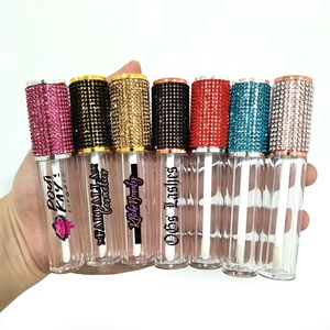 Tube en plastique pour baume à lèvres, logo personnalisé, blanc, rose, violet, rond, vide, vente en gros, Tubes à brillant à lèvres, 7ml - Product Image 4