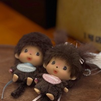 Peluche 10 cm pour porte-clés de couple, poupée, ornement de sac, mini taille, cadeau Monchi pour enfants, jouets en peluche, anniversaire