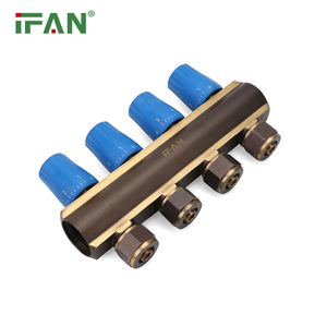 Collettore di acqua in ottone ad alta pressione IFAN 3/4 collettore di ottone da 1 pollice tutti i tipi di riscaldamento a pavimento collettore - Product Image 5