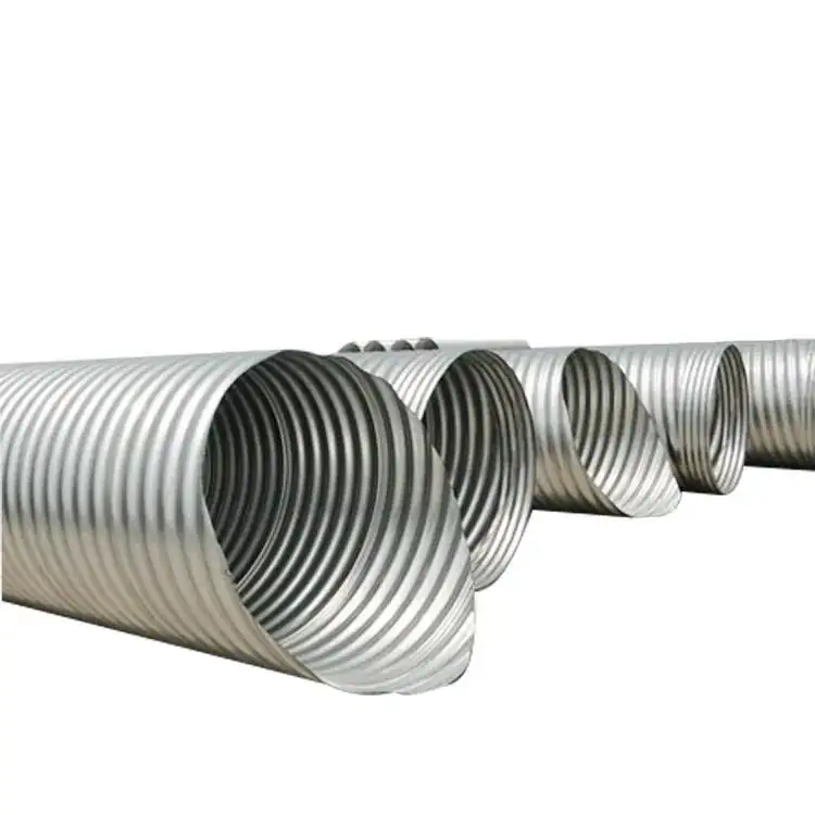 High quality corrugated steel pipe multi plate galvanized culvert pipe Gi metal culverts price