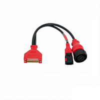 Accessoires de diagnostic pour camions Cummins : Faisceau de câblage OBDII-16P femelle vers 16P+32P, câble de raccordement un-vers-deux