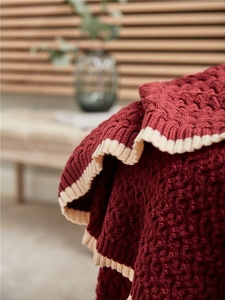 Couverture pour bébé <span class=keywords><strong>en</strong></span> <span class=keywords><strong>laine</strong></span> mérinos épaisse tricotée avec fil mélangé de <span class=keywords><strong>laine</strong></span> rlk - Product Image 3