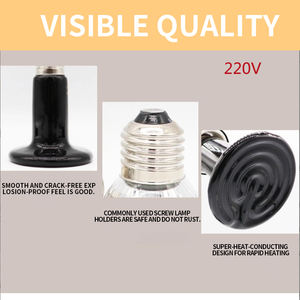 Chauffage pour <span class=keywords><strong>poulailler</strong></span> à couveuse, chauffage pour poussins, 120V 220V 50W 75W 100W 150W 200W, lampe chauffante pour reptiles, pour incubateur à œufs - Product Image 5