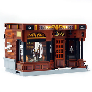 Bloques de Construcción de Cafetería de Estilo Americano de Lujo JD131, Ladrillos de Arquitectura de Cafetería con Vista a la Calle, Juguetes DIY, Regalos de Navidad para Adultos - Product Image 2