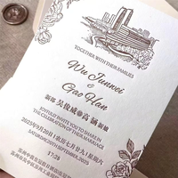 Ensemble d'invitations de mariage élégantes et minimalistes de qualité supérieure avec enveloppe décorative estampillée à chaud et cartes de menu de table sophistiquées