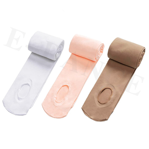 Taille haute solide motif filles neuf points bébé chaussettes mince <span class=keywords><strong>blanc</strong></span> soie bas Leggings pour la pratique de la danse printemps été - Product Image 2