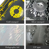 Cartes de tarot personnalisées avec support en bois, impression de jeu de tarot, finition mate, vente en gros, OEM, directement de l'usine, design personnalisable