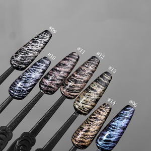 Gel de dessin élastique pour nail art OEM ODM, gel araignée réfléchissant à haute pigmentation, pot de 5g10g, <span class=keywords><strong>argent</strong></span>, or, 14 couleurs, nouveau gel araignée <span class=keywords><strong>pailleté</strong></span> - Product Image 3