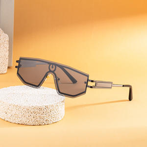 Lunettes de soleil Lyon UV400, monture en plastique noir et métal, verres PC anti-UV, lunettes de sport pour hommes et femmes, cyclisme en plein air - Product Image 3