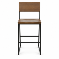 Tabouret de bar empilable industriel vintage, structure métallique durable, assise carrée, mobilier de restaurant, café, bistrot, vente en gros
