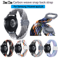 Correa de 20mm/22mm para Samsung Galaxy Watch 6 4 Classic/5 Pro/active 2/S3/46 Pulsera trenzada de bucle individual Huawei Watch GT2 3 4 Band