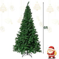 Sapin de Noël artificiel en PVC vert luxuriant de qualité supérieure pour la décoration de la maison, du bureau et des fêtes