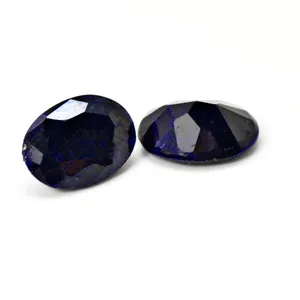 Piedras preciosas de zafiro negro natural, ovaladas, 4x6mm, productos de buena calidad