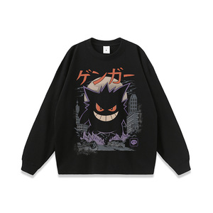 T-shirt a maniche lunghe da uomo con stampa <span class=keywords><strong>anime</strong></span> hip-hop giapponese, lavabile, stile retrò, vestibilità ampia, a maniche corte - Product Image 2