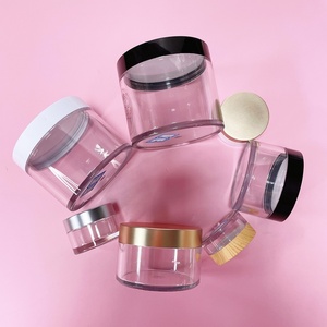 Envases de plástico PET transparentes vacíos de 1oz, 2oz, 4oz, 5oz, 200g, 8oz, de pared gruesa, para cosméticos, lociones, mantecas corporales, con tapas blancas. - Product Image 6