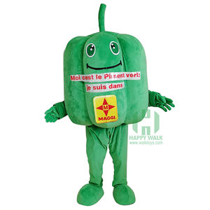 Pimienta verde dulce y verdura personalizada, traje de mascota con Logo de dibujos animados para adultos - Product Image 1