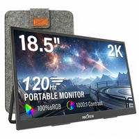 Moniteur externe 120 Hz, 18,5 pouces, 2K QHD IPS, écran portable ultra fin, extension d'écran pour MacBook Pro, téléphone, PC