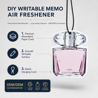 Diffuseur de parfum en coton en forme de bouteille pour rétroviseur de voiture de luxe, avec espace mémo