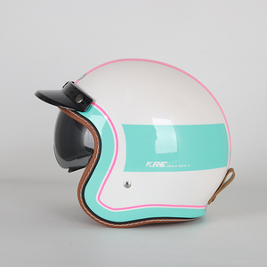 Motorrad Retro Helm <span class=keywords><strong>Open</strong></span> Face Blase Visier Maske Brille Roller Helme 3/4 Casco Moto Vintage Helm - Product Image 4