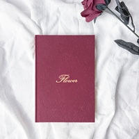 Carnet de notes A5 à couverture rigide de style romantique, impression personnalisée, agenda avec fleurs en relief