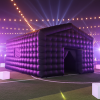 Tente de discothèque gonflable AIRFUN, grande tente de fête DJ gonflable d'extérieur avec lumières LED pour événements, mariages et soirées