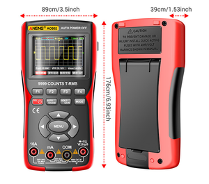 Osciloscopio Digital AOS02, Multímetro, Ancho de Banda de 40 kHz, Rango de 1000 V/10 A, Resolución de 10 Bits - Product Image 5