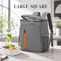 Grande glacière carrée, glacière Oxford grande capacité avec fermeture éclair, vierge pour impression de logo personnalisé OEM ODM