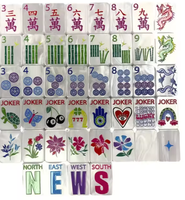 Mahjong américain de luxe moderne, 160 tuiles, pour 4 joueurs, en acrylique, écologique, durable, portable, idéal pour l'été