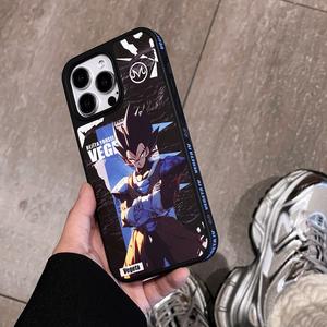 Nouveau quatre côtés IMD fort TPU Cool bleu bouton en métal Anime une pièce Goku <span class=keywords><strong>Vegeta</strong></span> Carton coque de téléphone pour <span class=keywords><strong>IPhone</strong></span> 15 Pro Max 13 étui - Product Image 3
