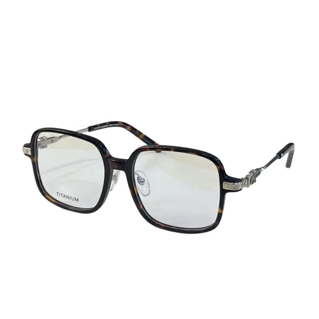 Brand Designer Eyeglasses Frame Retro Round Alloy Acetate Glasses Blue Light Prescription Men Optical Eyewear