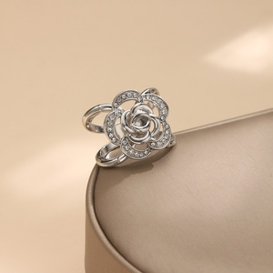 Nouveau petit fermoir écharpe fleur Rose petite écharpe carrée pour fixer le foulard, nouer le noeud, fermoir <span class=keywords><strong>ruban</strong></span> polyvalent Mini vêtements - Product Image 4