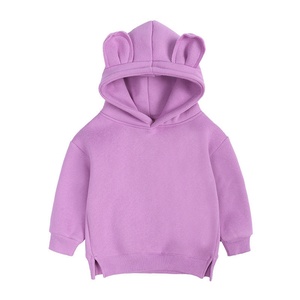 Sweat-shirt décontracté respirant en jersey pour bébé et parent, avec oreilles d'ours, 100 % coton, pour printemps-automne, tenue familiale - Product Image 1