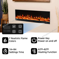 [Vente directe usine] Insert de cheminée électrique LED moderne, chauffage décoratif mural, fournisseur d'inserts de cheminée