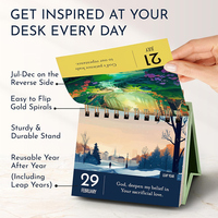 Calendrier personnalisé inspiré de 365 jours, calendrier quotidien, calendrier de bureau à feuilles mobiles, calendriers de table God Moments