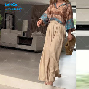 <span class=keywords><strong>Pantaloni</strong></span> lunghi in cotone poliestere personalizzati da donna <span class=keywords><strong>pantaloni</strong></span> comodi alla moda Casual da donna - Product Image 2