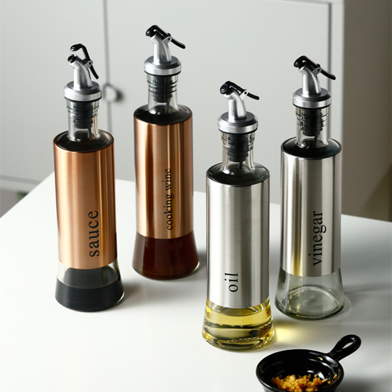 500ml Round Glass Olive Oil Bottle Vinegar Saude Bottle for Oiler cruet condiment packing