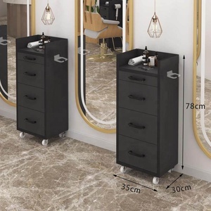 Chariot de Salon de Coiffure en Bois Moderne et Simple de Haute Qualité avec 4 Roues pour Mobilier Commercial de Salon – Vente en Gros - Product Image 1