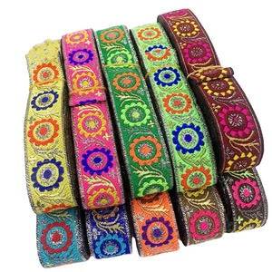 <span class=keywords><strong>25mm</strong></span> bricolage vêtements accessoires couture Jacquard <span class=keywords><strong>sangle</strong></span> dentelle tissu ethnique robe bord garnitures Costume sac bandeau faisant des rubans - Product Image 1