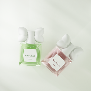 Diseño de forma única botella de spray de niebla de <span class=keywords><strong>perfume</strong></span> de vidrio de lujo creativa Linda para mujer con cubierta de nudo de mariposa - Product Image 4